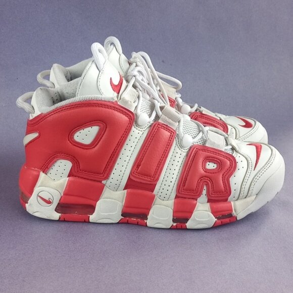 Nike Air More Uptempo Varsity Red Athletic Shoes 414962-100 - Picture 1 of 14
